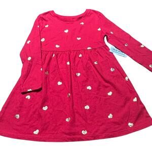 Old Navy girls size 2t Valentines Day dress with gold hearts
